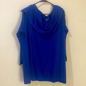 Blue cowl neck sweater Top